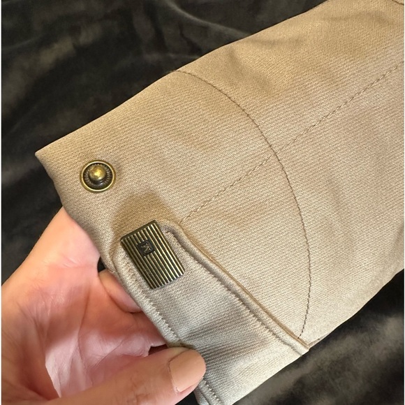 Metropolis Rhapsody Couloir Ski Parka with Fur trim hood, tan color, size 10 - Picture 3 of 8